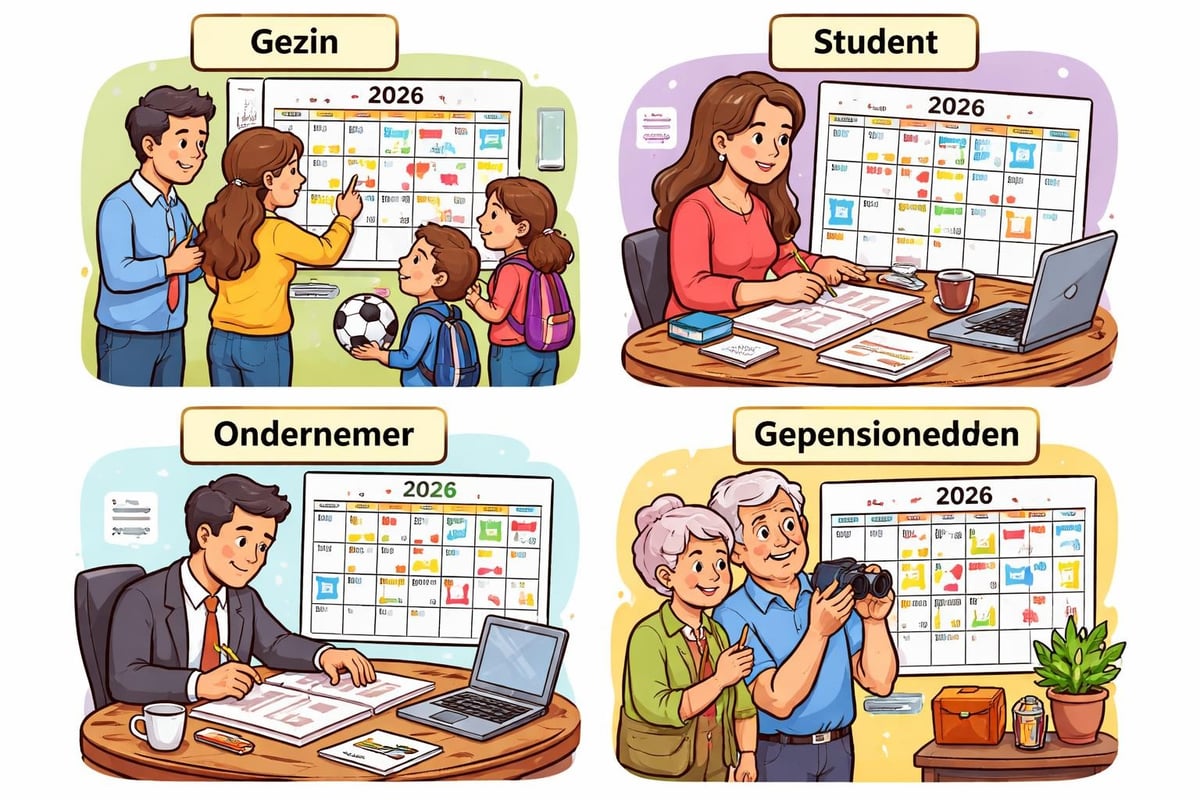 Verschillende kalendergebruikers