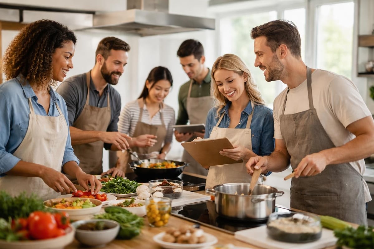 Team-Kommunikation beim Kochen