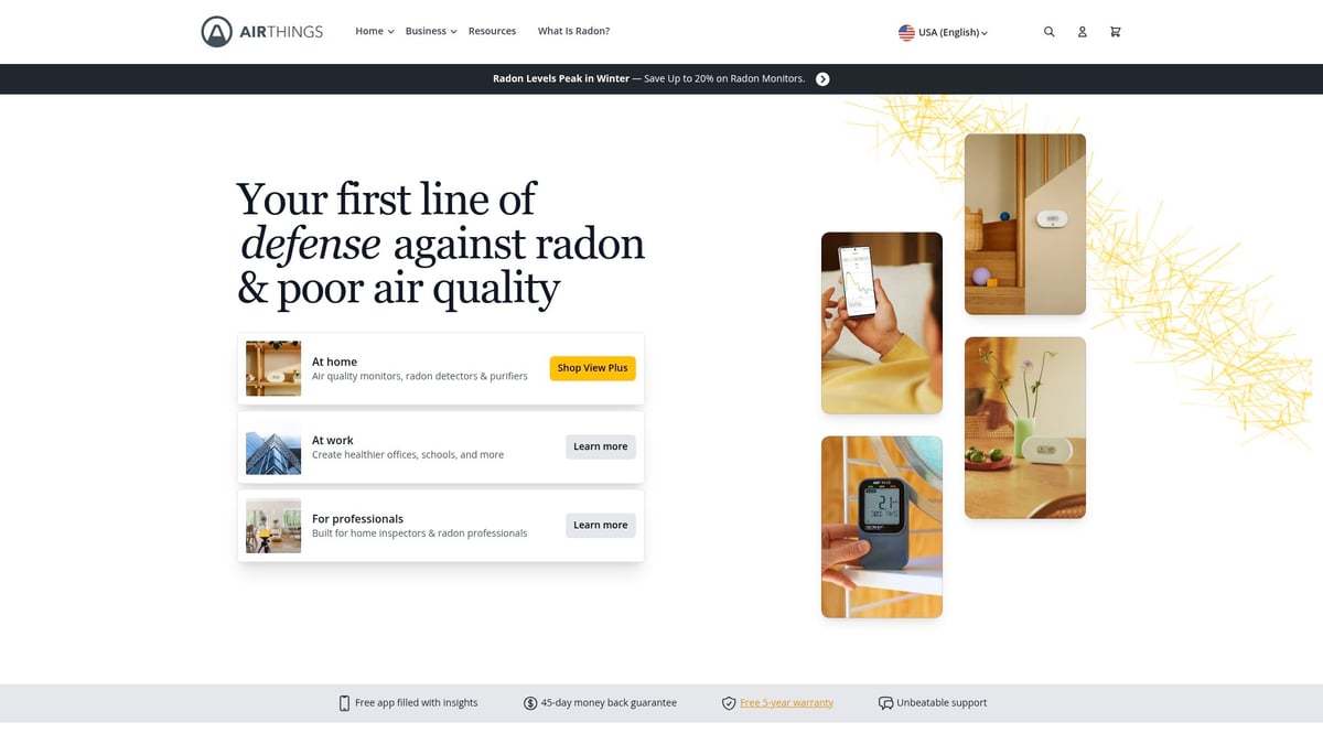7 Essential Best Air Quality Monitoring Device Picks for 2026 - Airthings View Plus