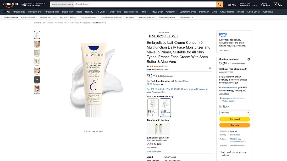 Top 10 Moisturizers Incontournables À Découvrir En 2026 - Embryolisse Lait-Crème Concentré