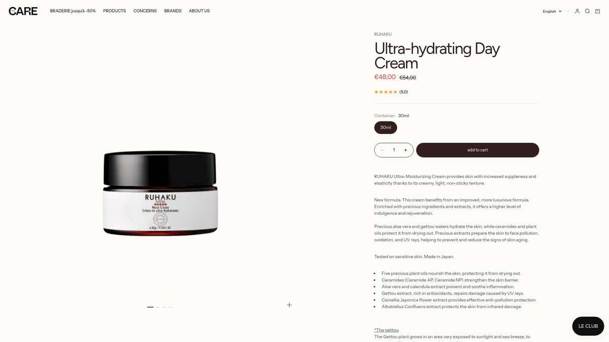 Top 10 Moisturizers Incontournables À Découvrir En 2026 - RUHAKU Ultra-hydrating Day Cream