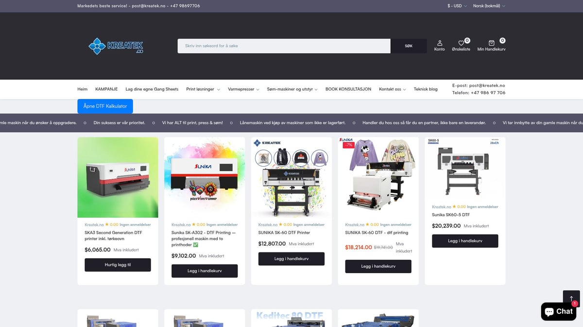 Guide Til Dtf Printers: Alt Du Trenger Å Vite 2025 - Kreatek.no – Norsk leverandør av DTF-printere og support