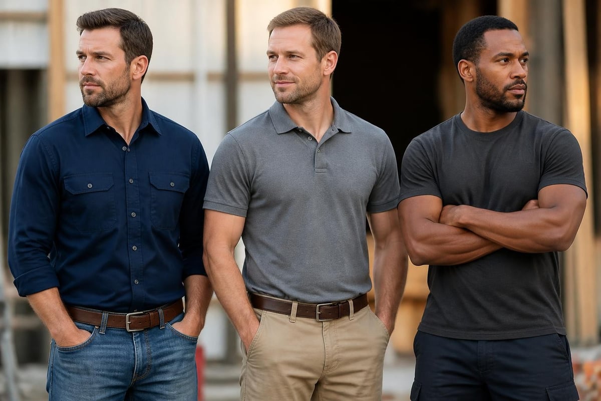 Different mens working shirt styles