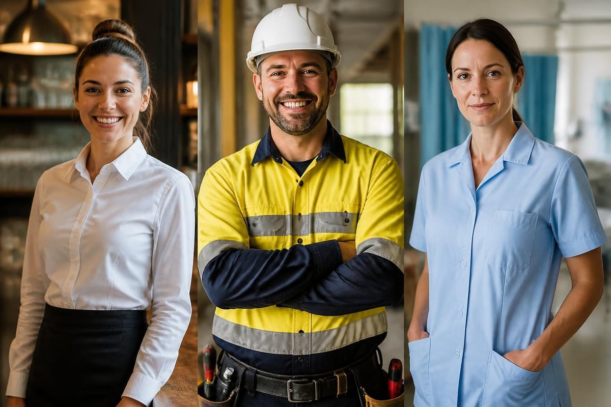 Industry-specific work shirt features