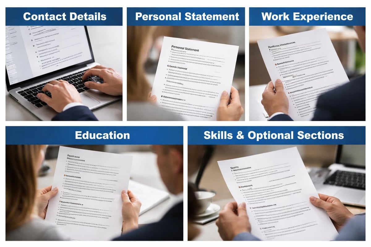 UK CV sections hierarchy