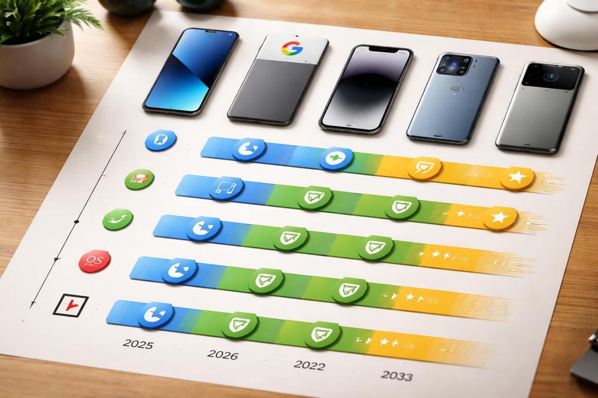 Smartphone software update timeline