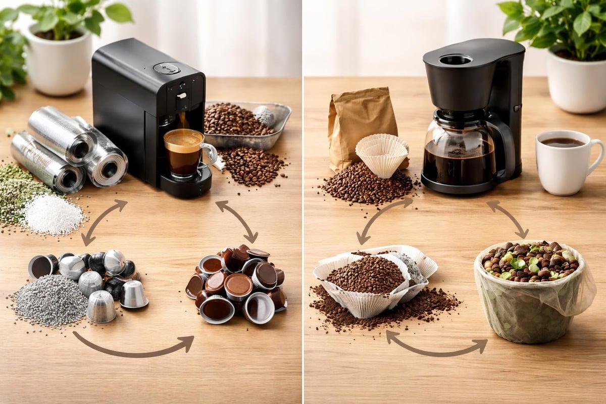 Coffee pod lifecycle comparison