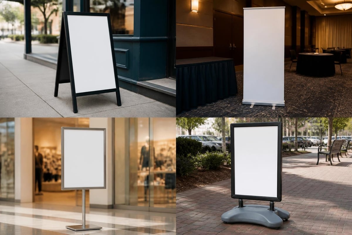 Sign stand types comparison