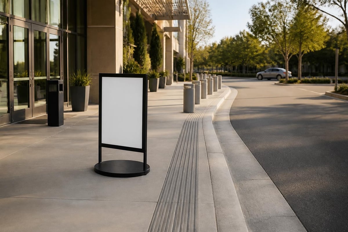 Sign stand placement strategy