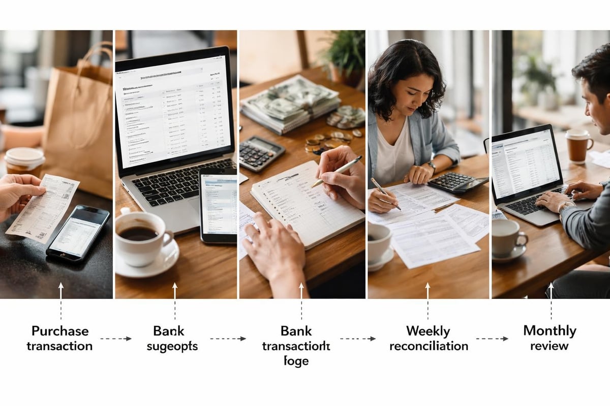 Budget tracker transaction workflow
