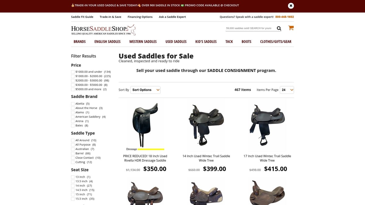7 Best Saddlery Sale Deals to Grab in 2026 - Horse Saddle Shop Pre-Owned Saddle Specials