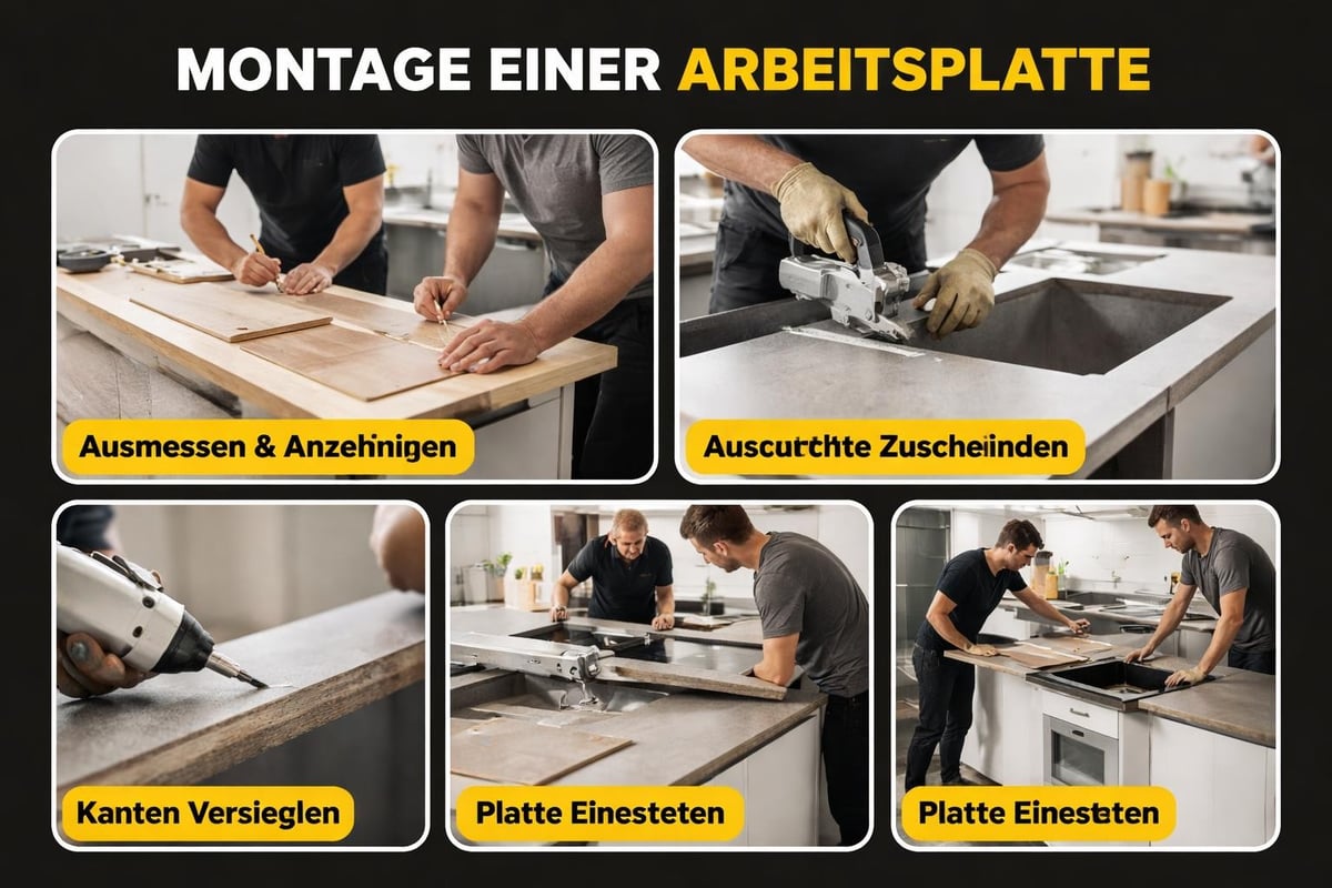Küchenarbeitsplatte Installation