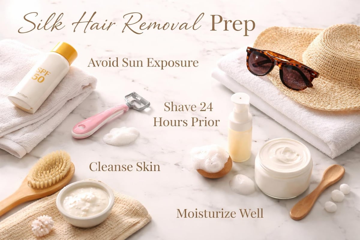 Hair removal preparation steps