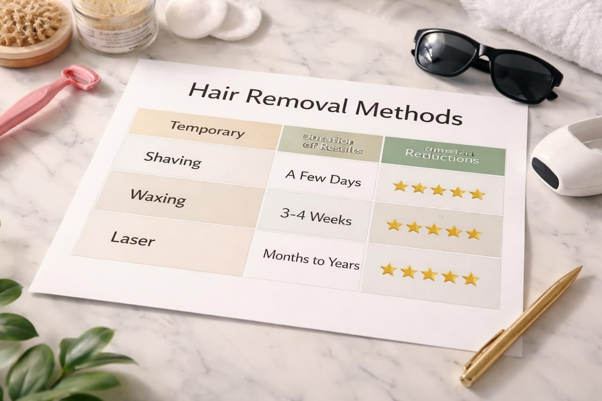 Hair removal methods comparison