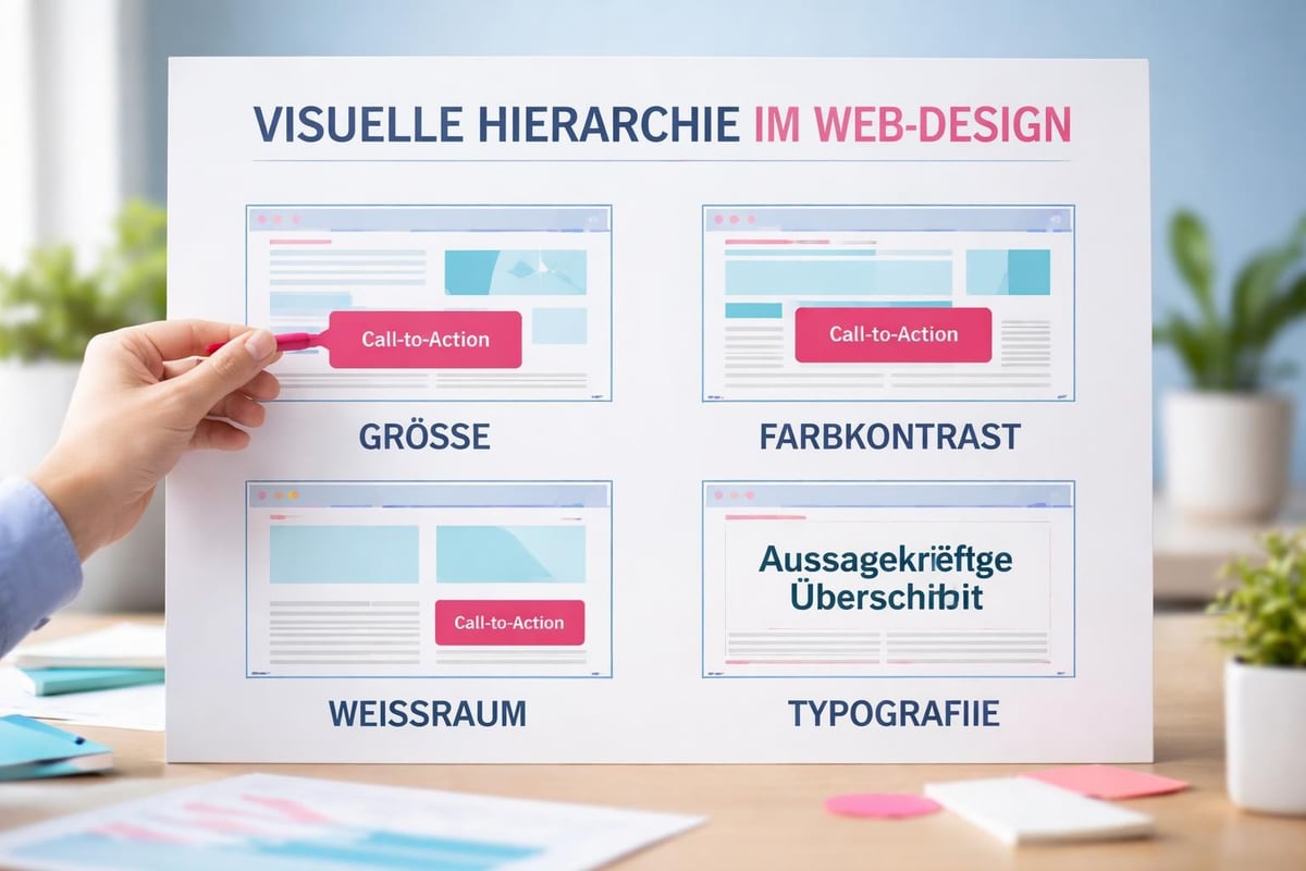 Visuelle Hierarchie im Webdesign
