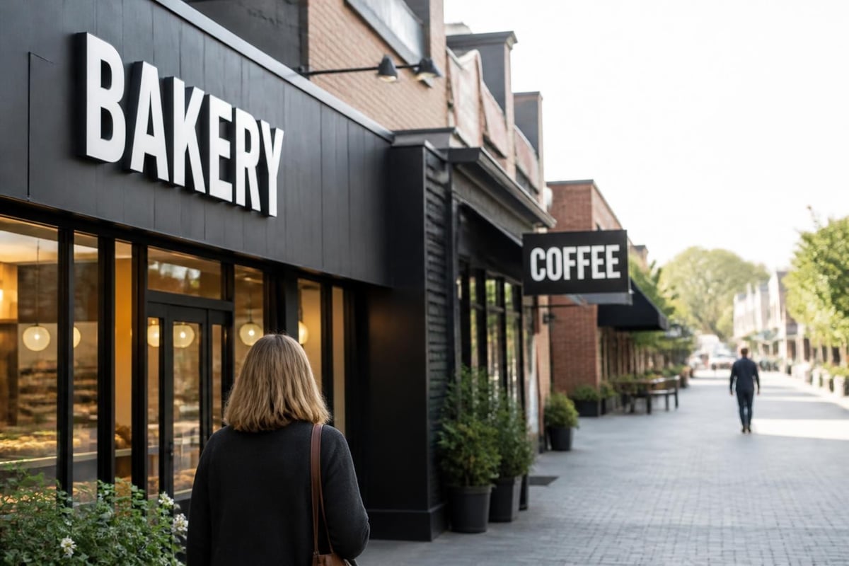 Typography and readability in shop signage