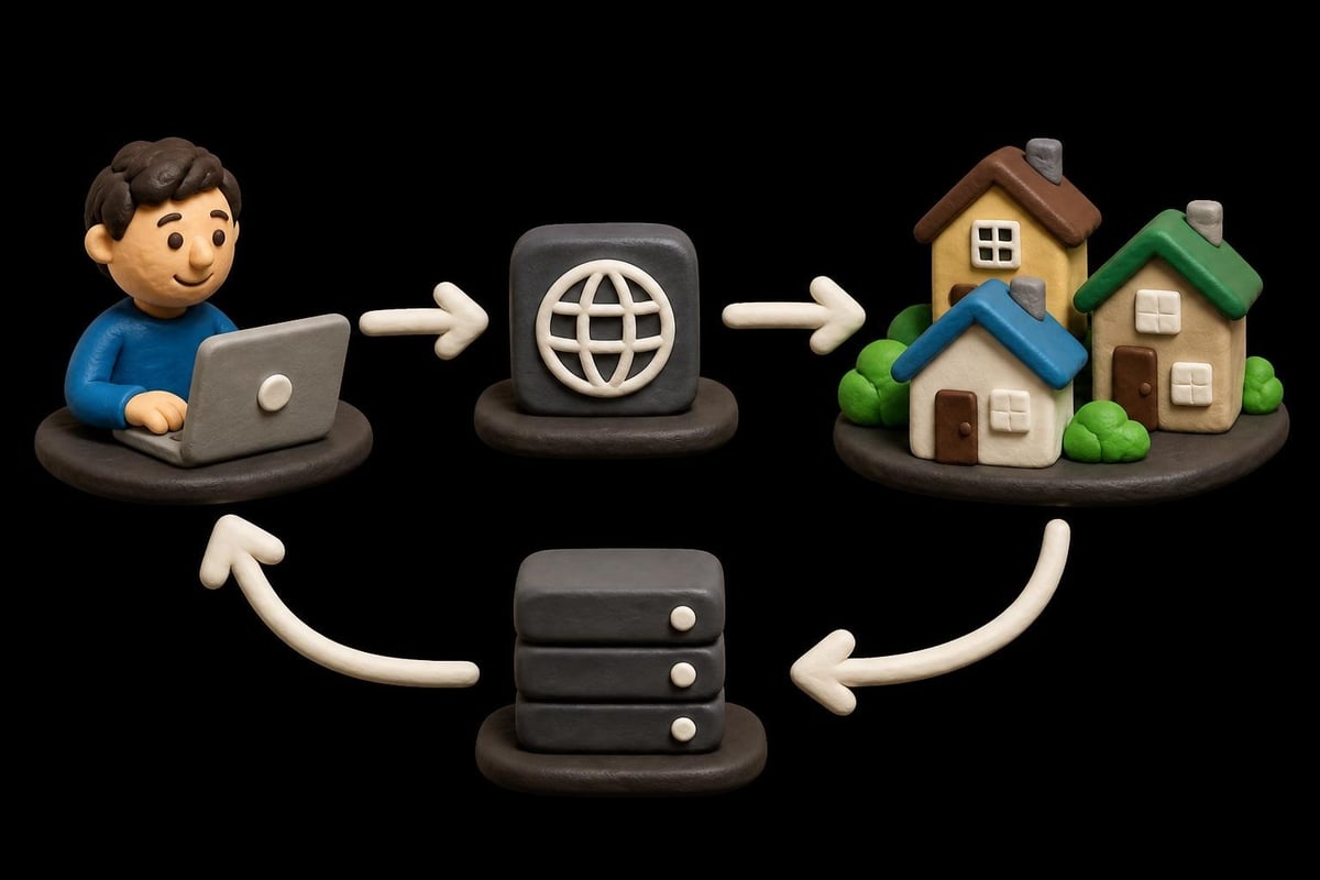 Residential proxy request flow