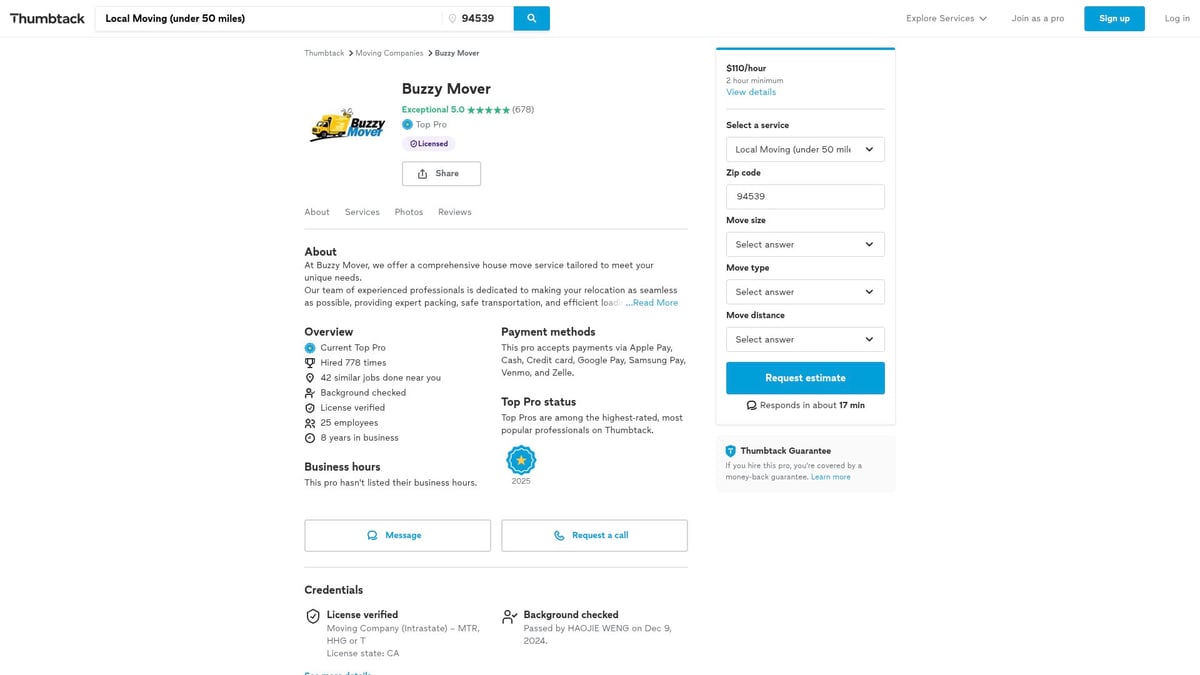 7 Best Bay Area Movers to Hire in 2026 - Buzzy Mover