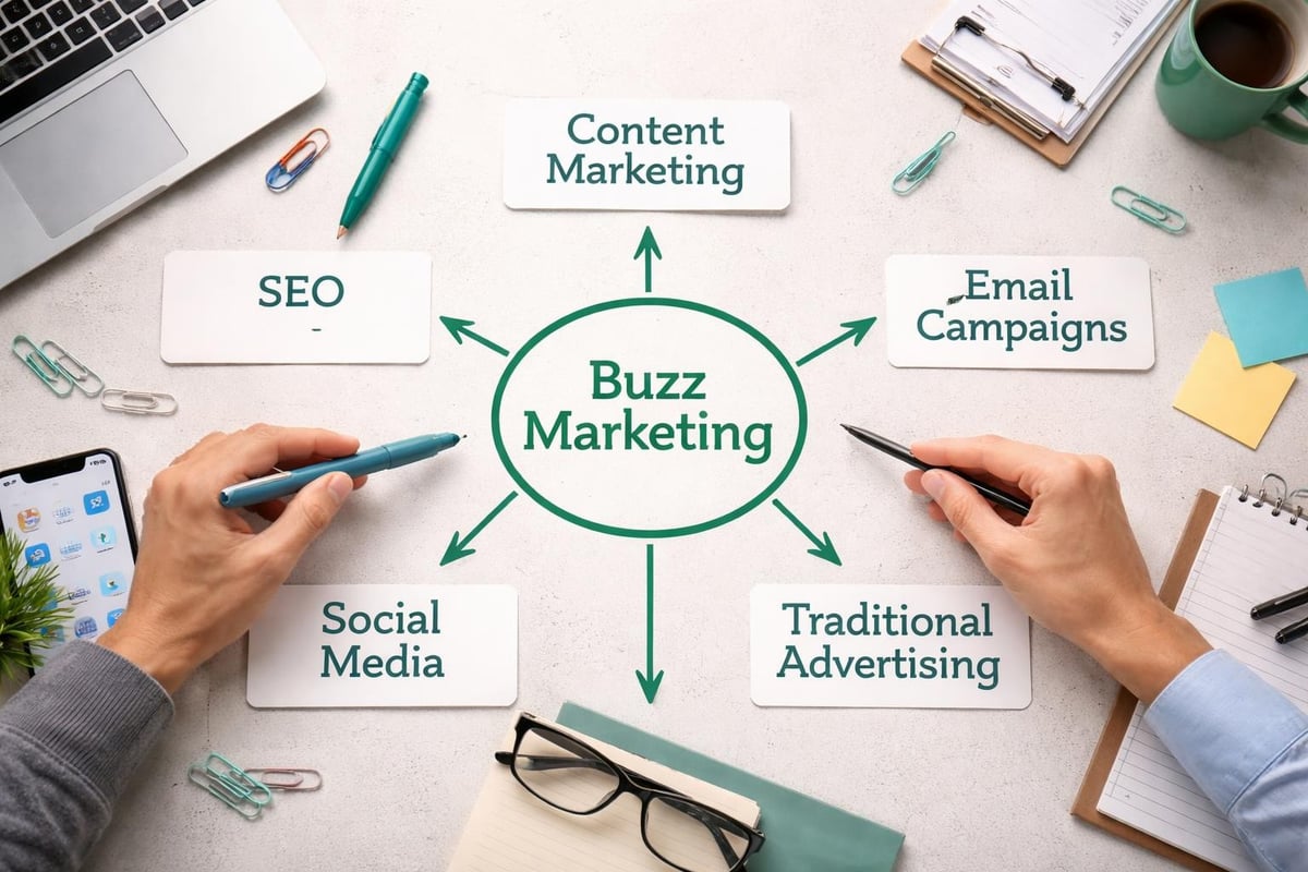 Integrated buzz marketing channels