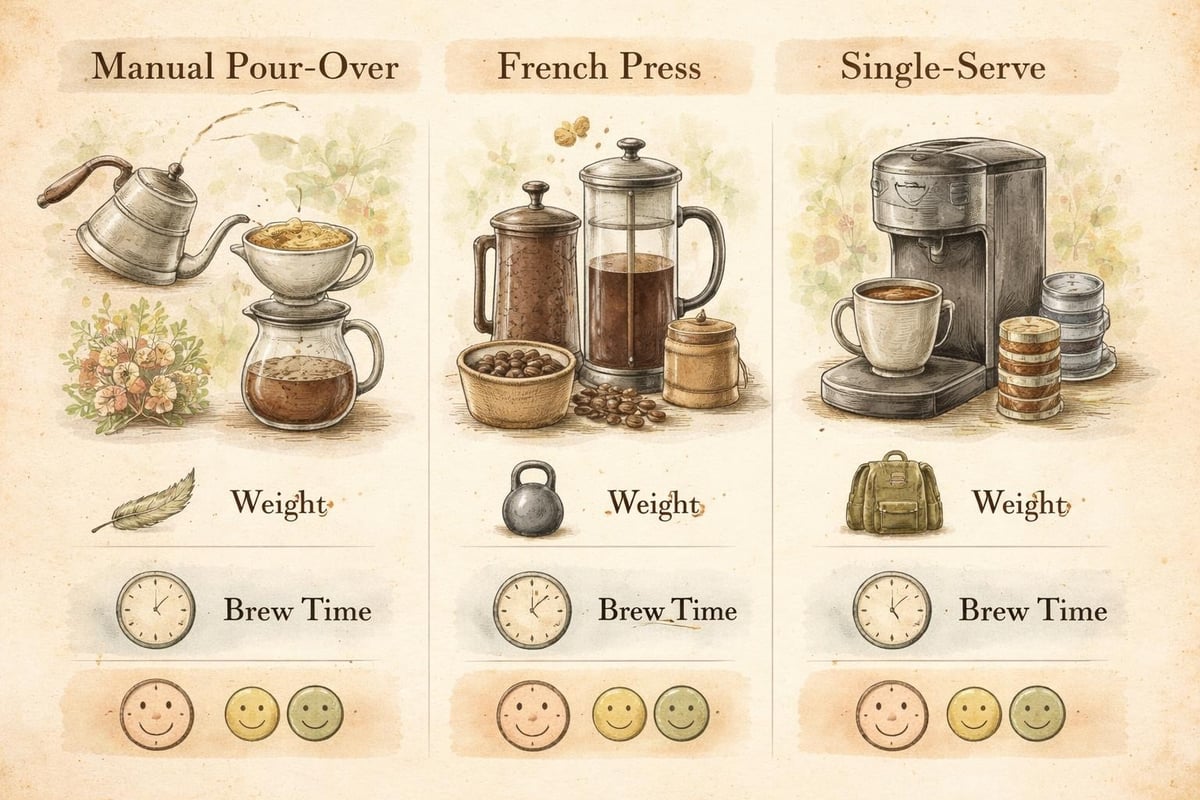 Camping coffee brewing methods