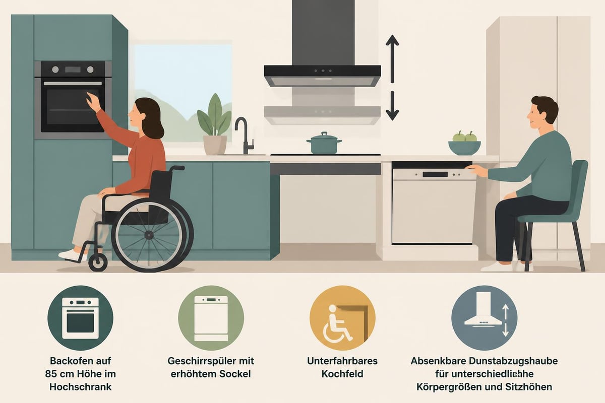 Ergonomische Geräteplatzierung