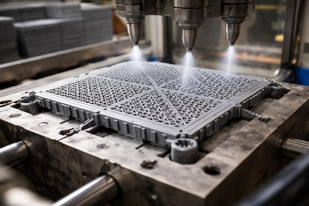 Four-point injection molding process
