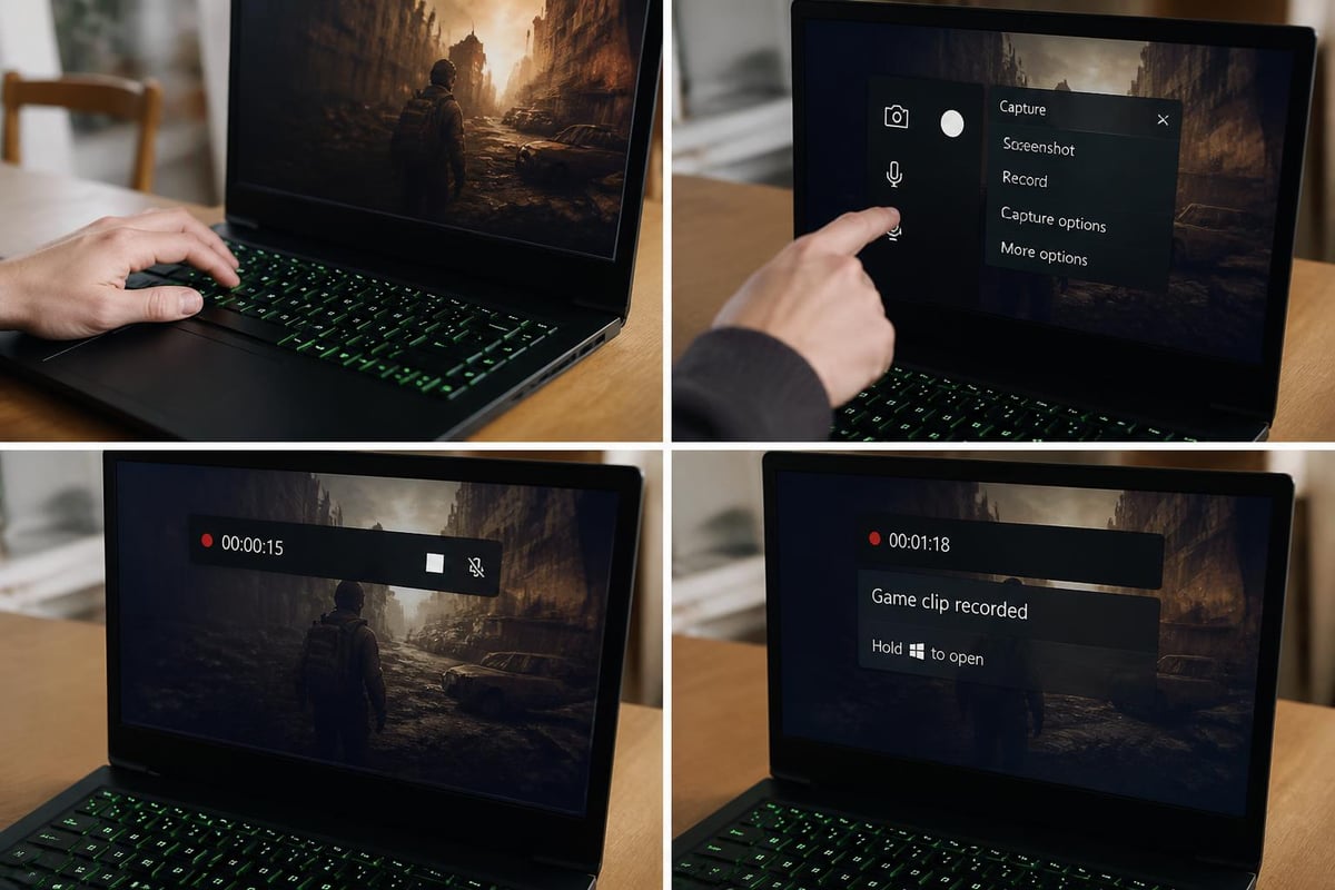 Xbox Game Bar recording workflow