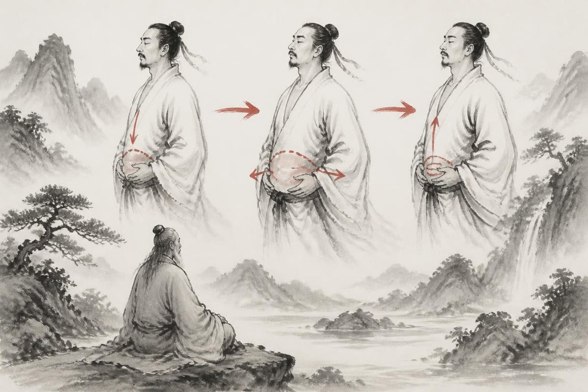 Dan tian breathing cycle