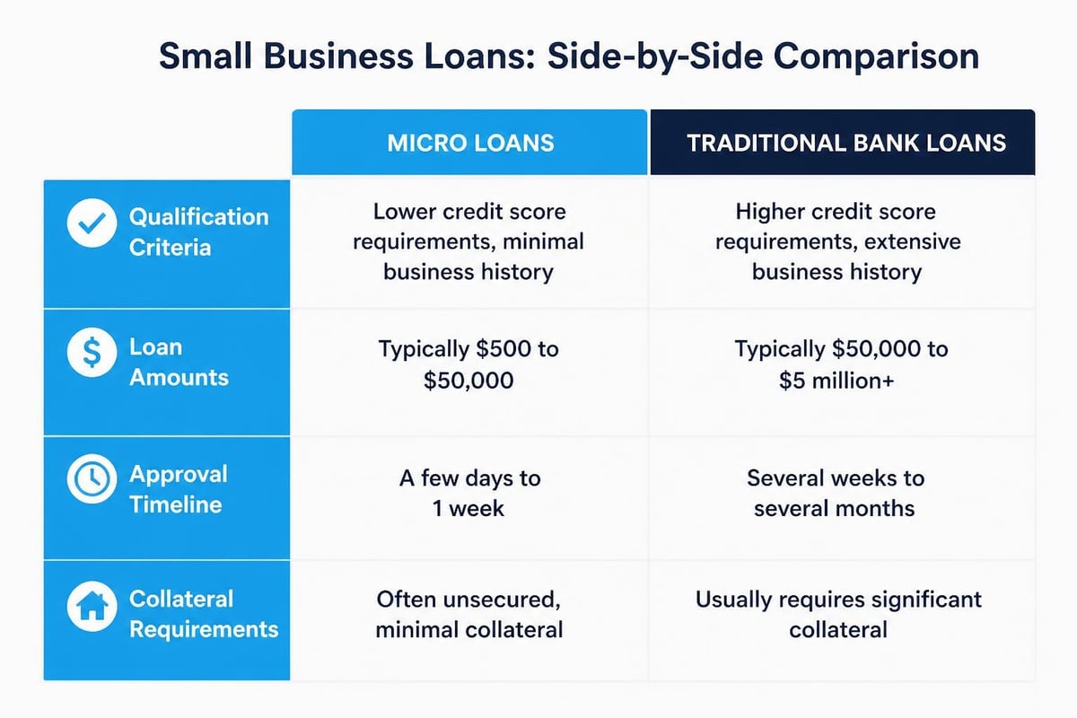 Micro loan vs traditional loan comparison
