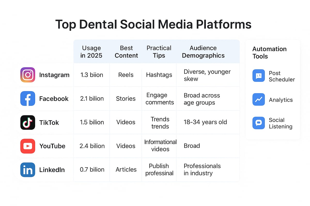 Social Media Platform Guide for Dentists in 2025
