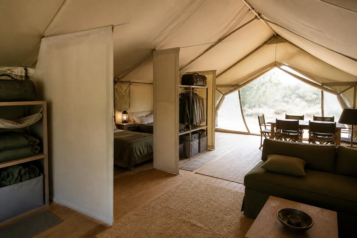 Tent layout optimization