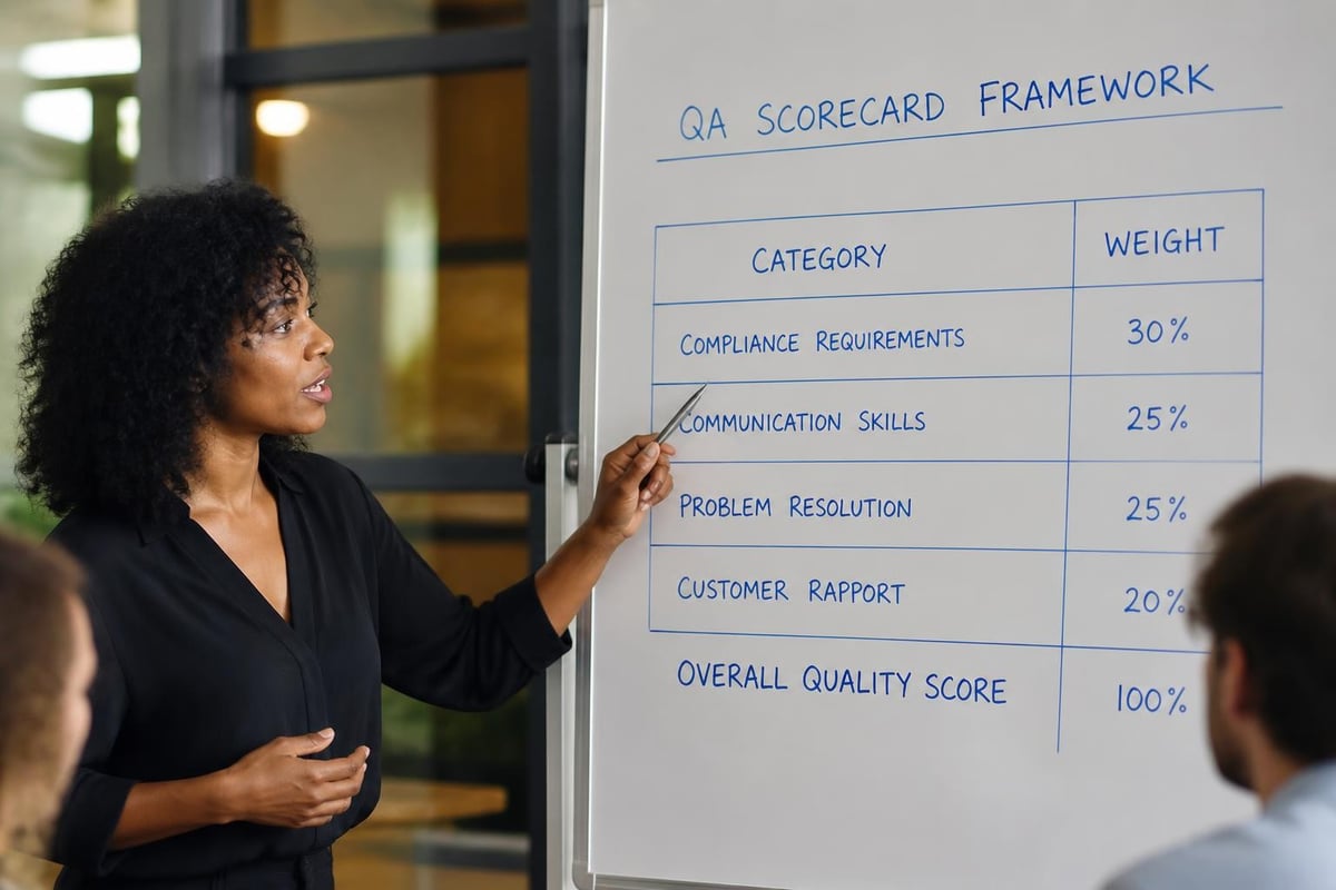 QA scorecard categories