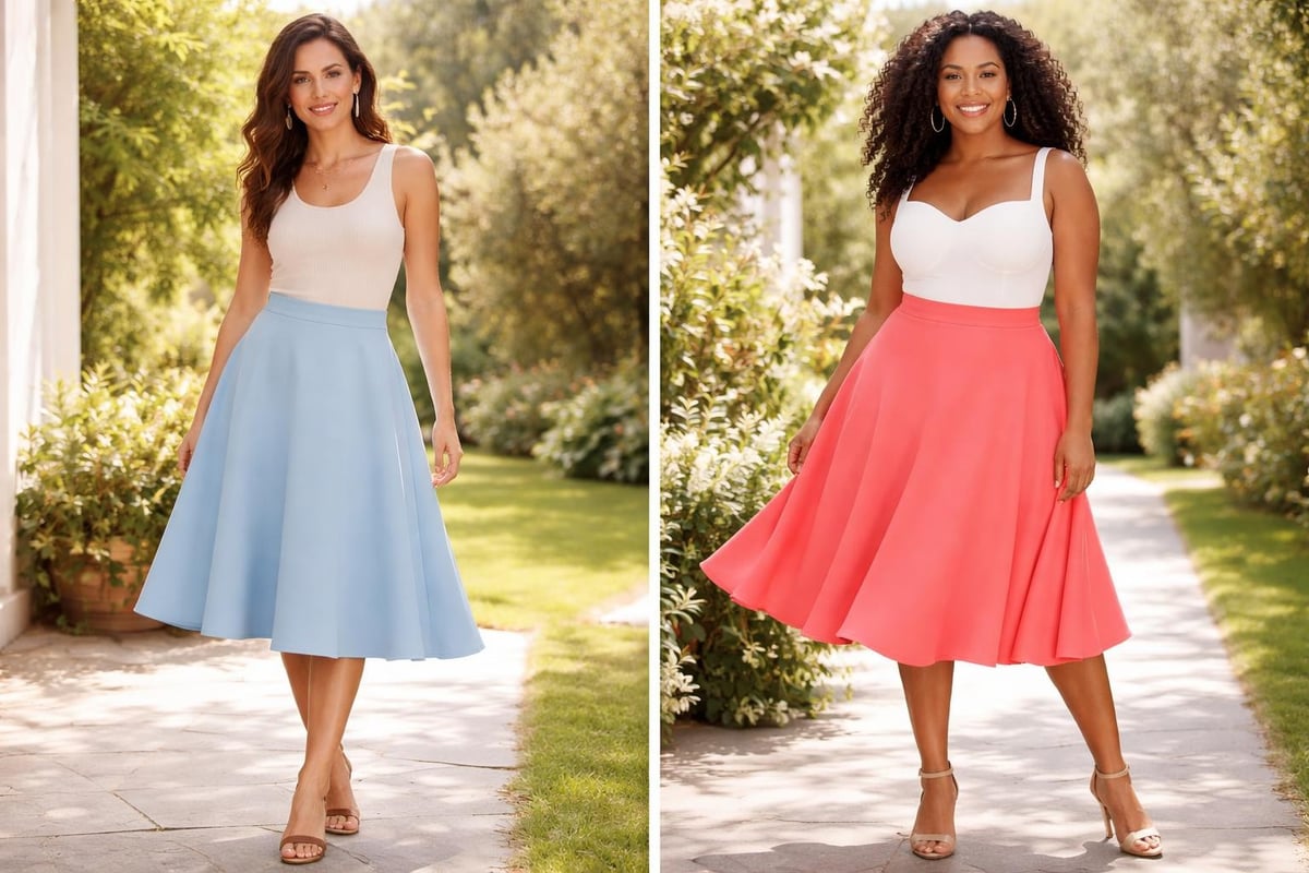 A-line skirt silhouette versatility