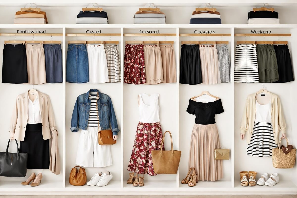 Essential skirt wardrobe framework