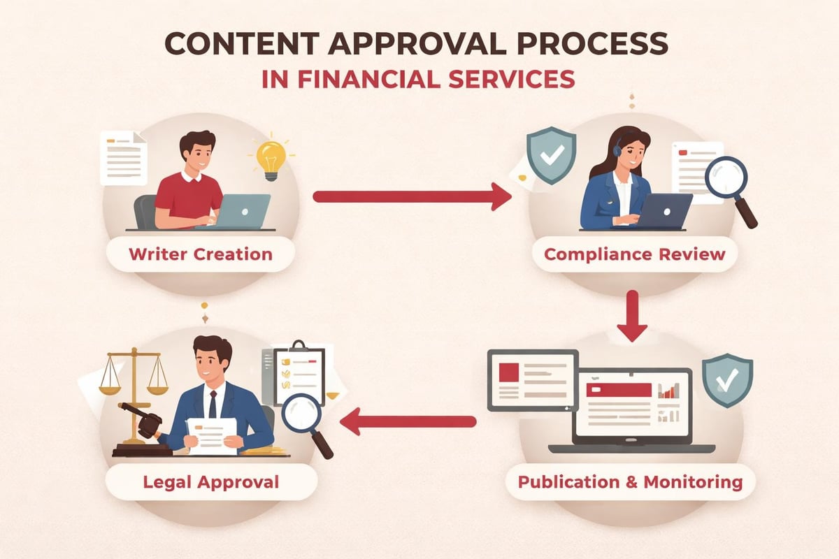 Financial content approval workflow