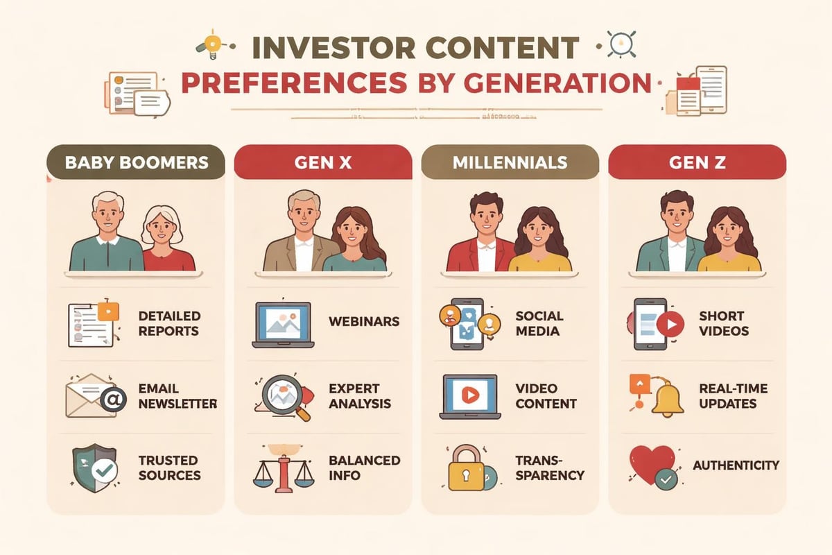Generational financial content preferences