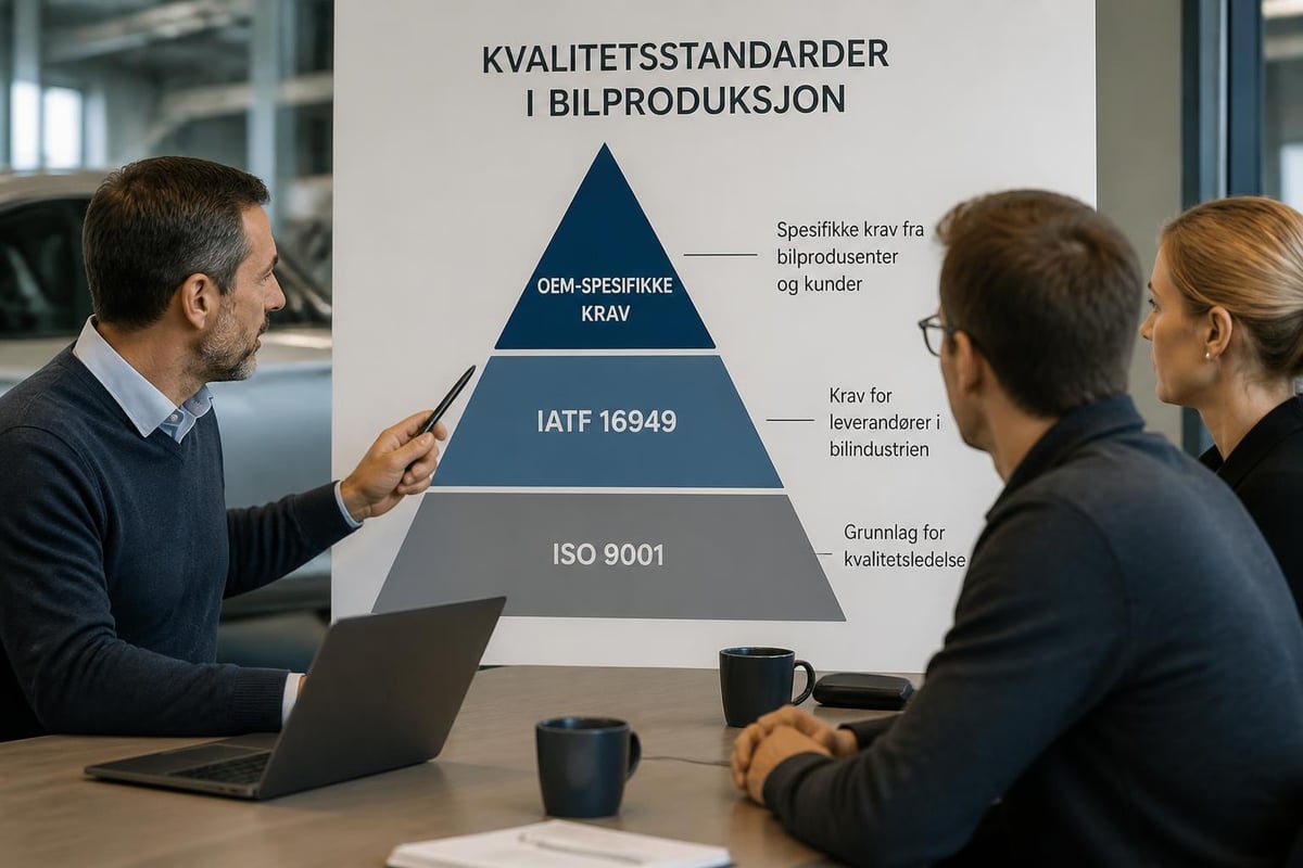 Quality certification pyramid for automotive parts