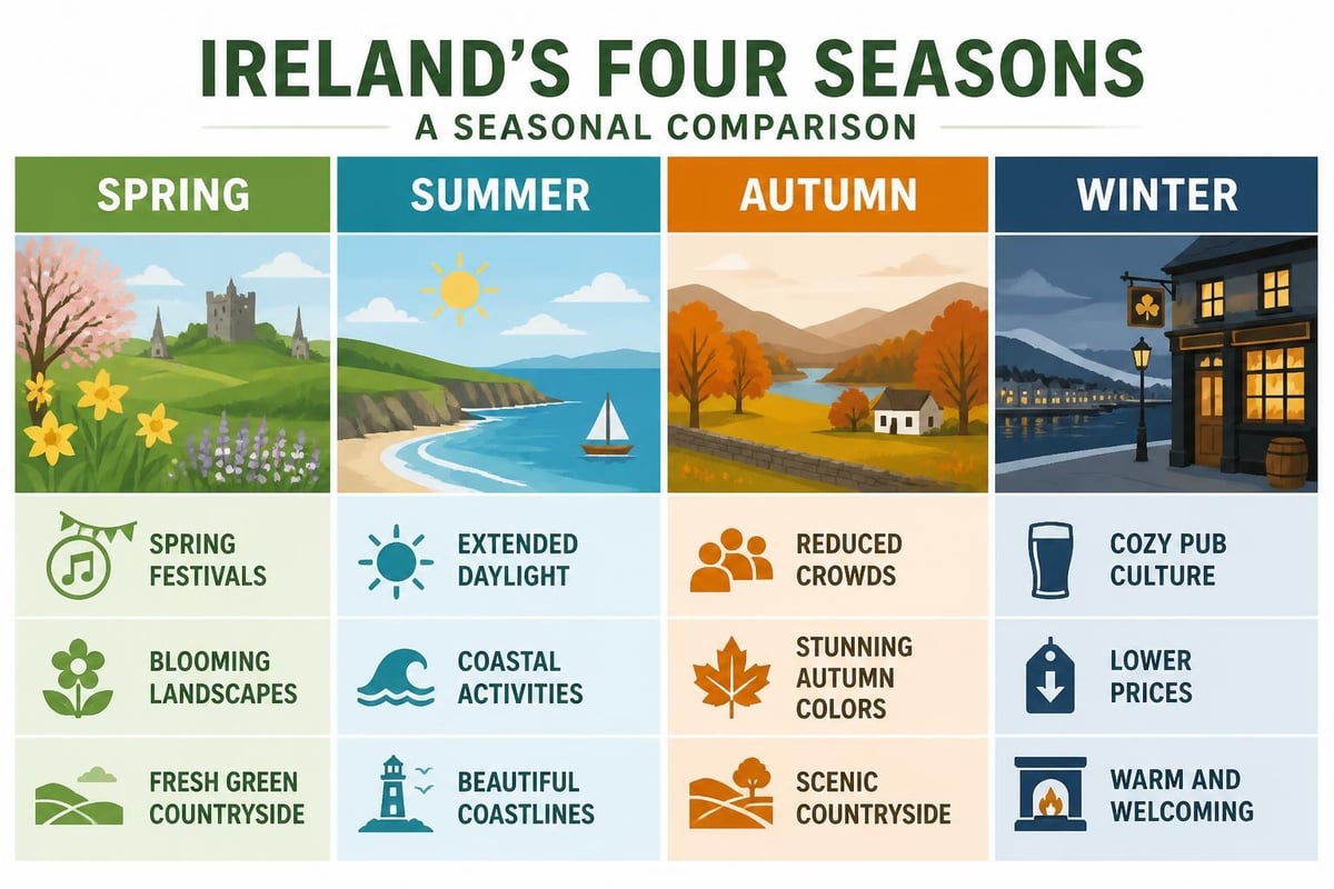 Seasonal travel planning for Ireland