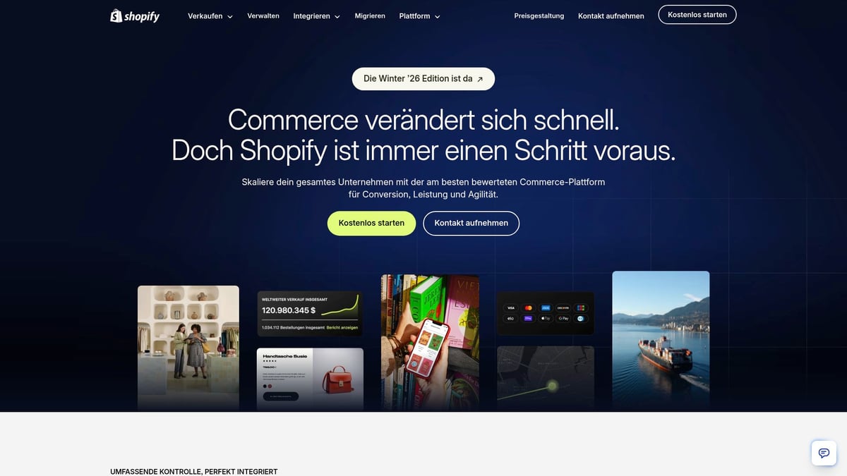 9 Innovative Ecommerce Lösungen für Mehr Umsatz 2026 - Shopify Plus – Skalierbare Enterprise-Plattform