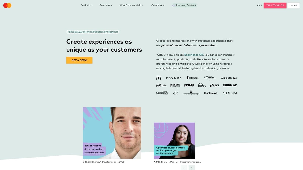 9 Innovative Ecommerce Lösungen für Mehr Umsatz 2026 - Personalisierungs-Engine von Dynamic Yield