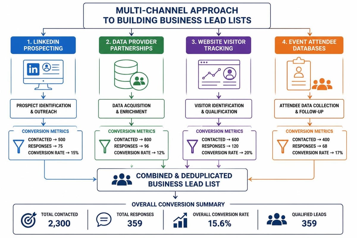 Lead sourcing channels comparison