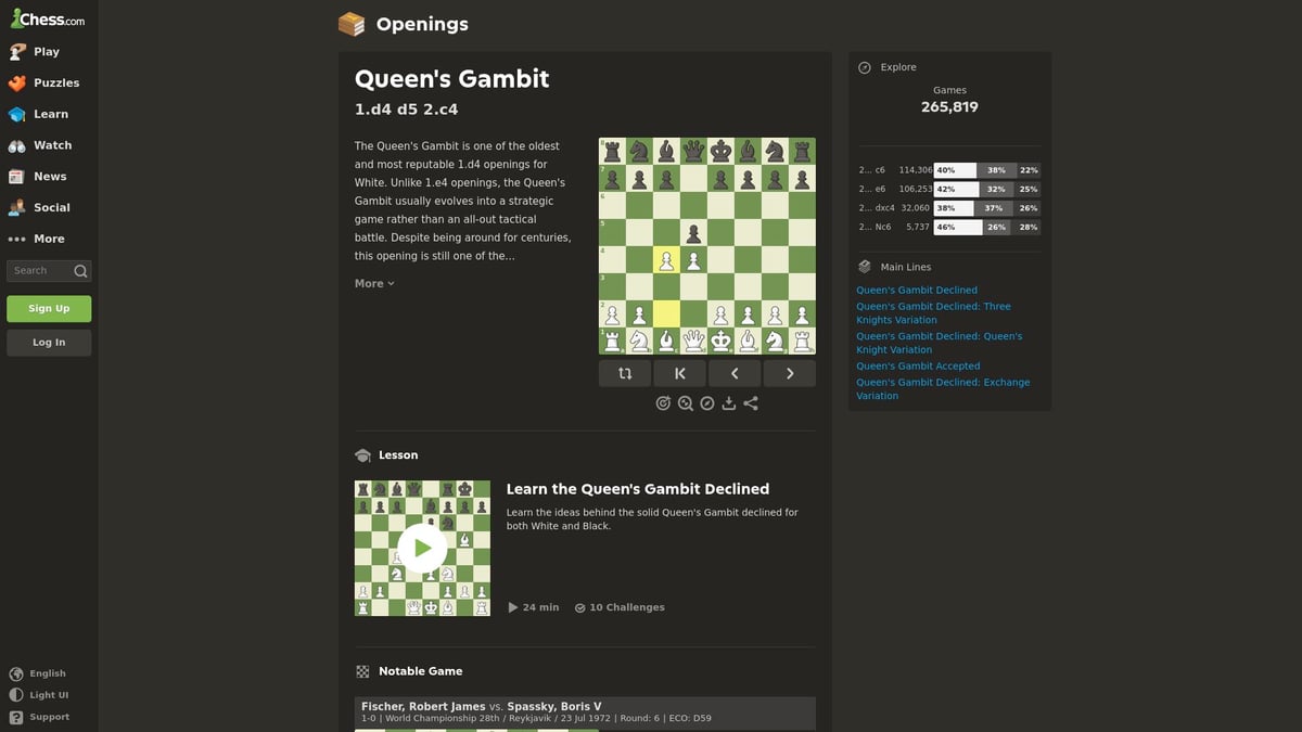 9 Essential Book Of Chess Moves Every Player Should Read - The Queen’s Gambit: d4 d5 c4