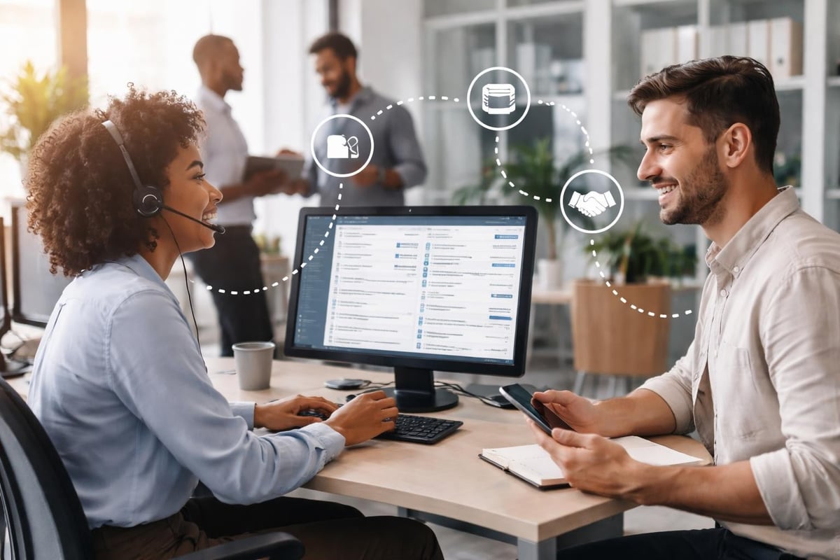 Customer care sales workflow integration