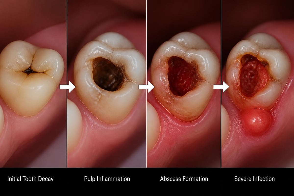Stages of dental infection