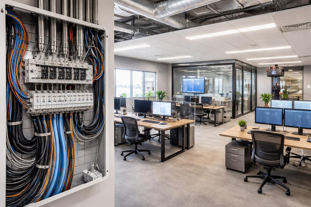 Modern commercial space features