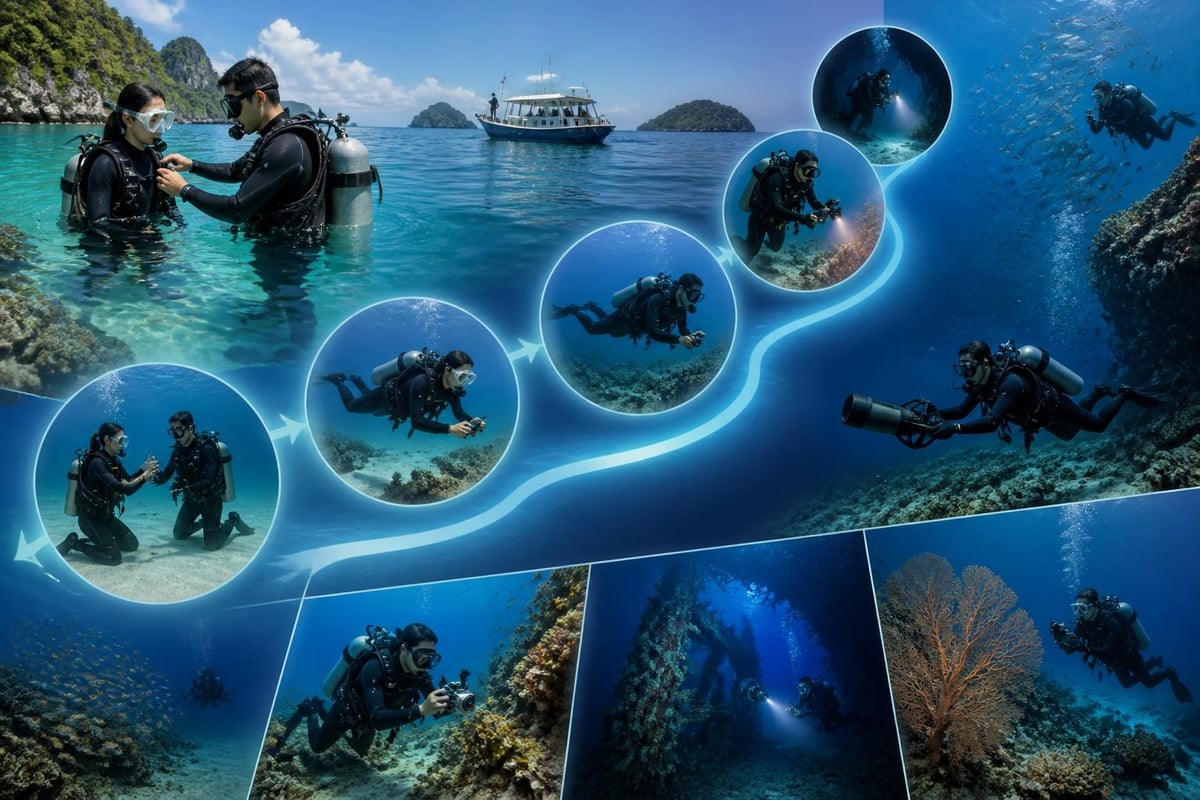 Diving beginner skill progression