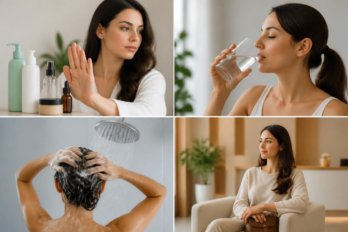 Pre-treatment preparation steps for microchanneling including scalp care hydration and product avoidance guidelines