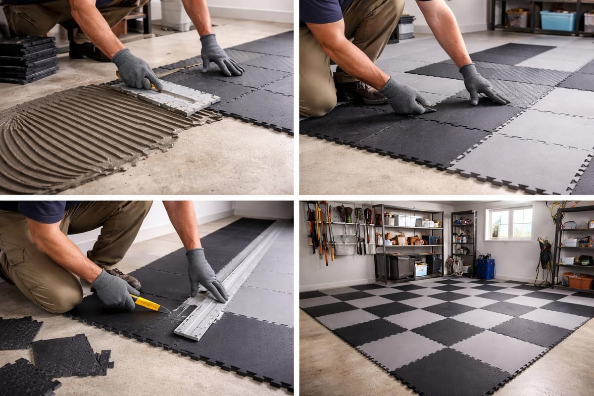 Modular tile installation process