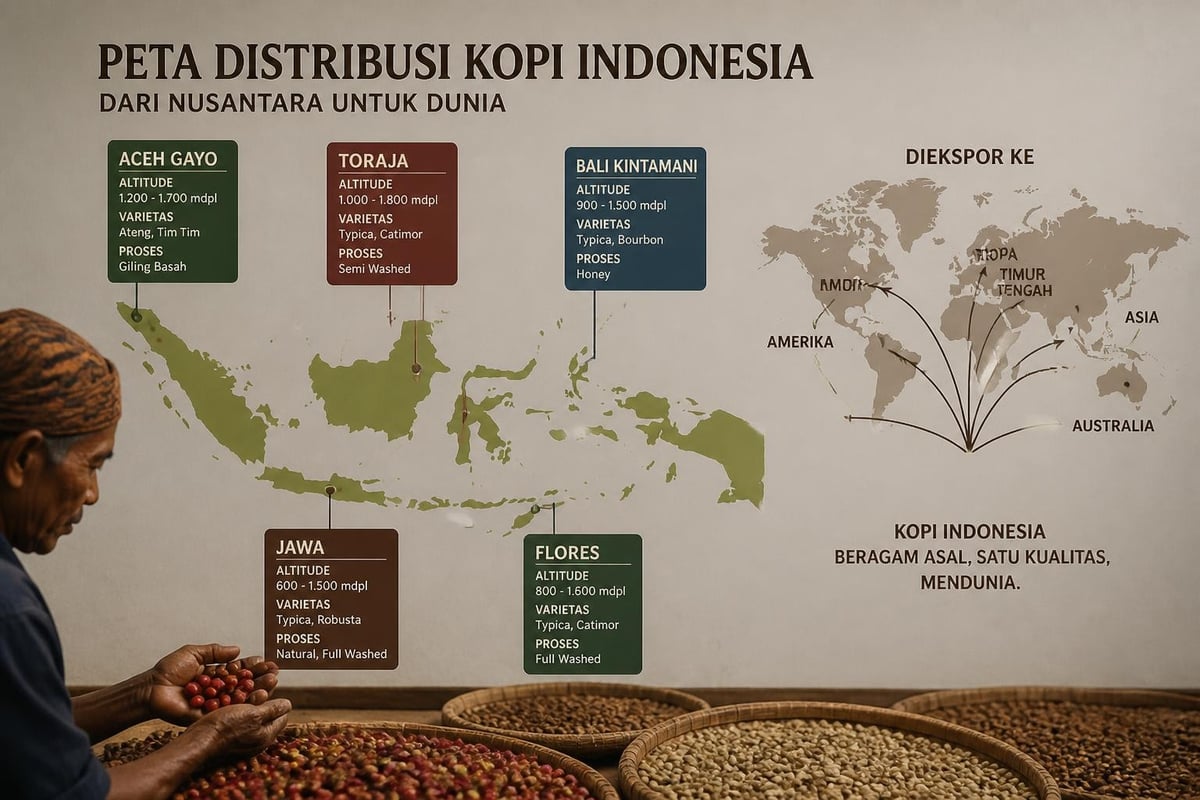 Peta distribusi kopi Indonesia