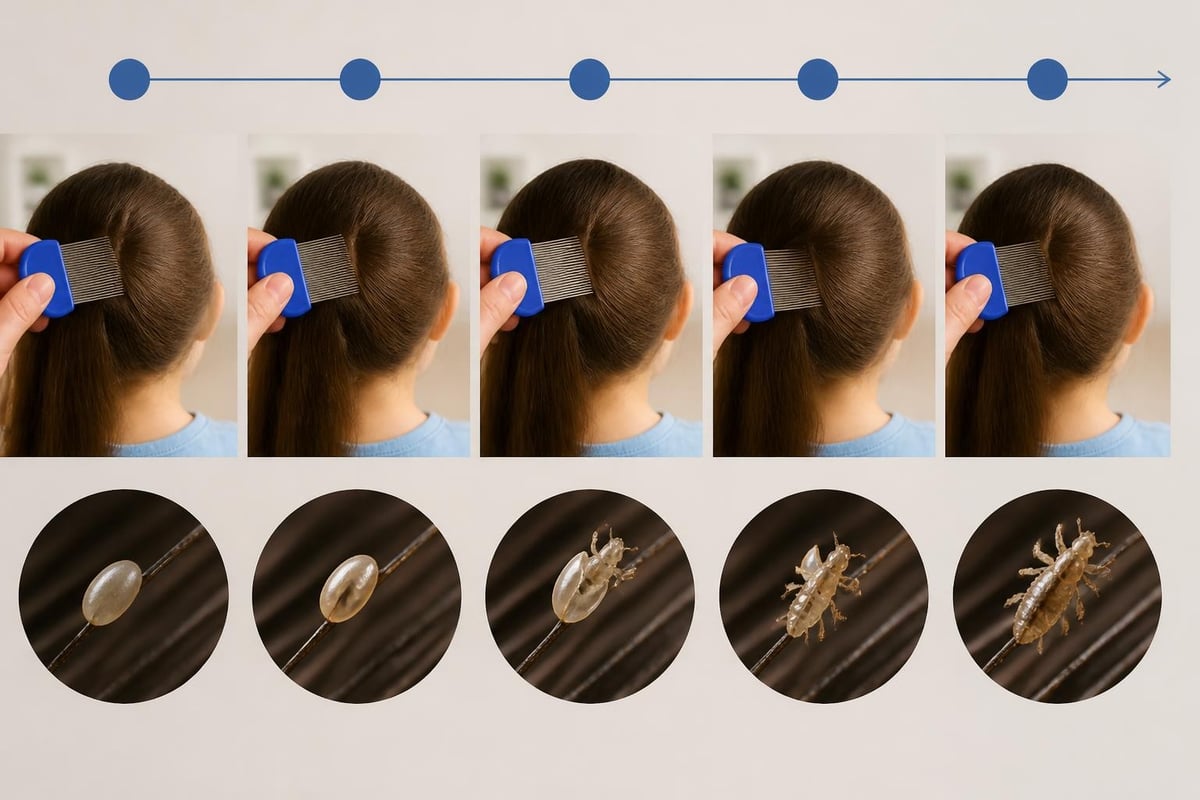 Two-week lice combing schedule